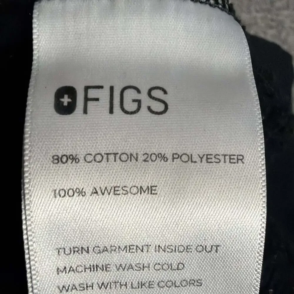 Figs Men's Size Medium Black Fleece Sweatpants